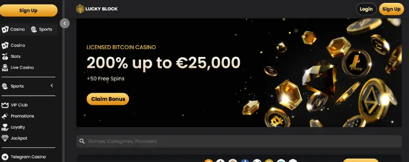 Lucky Block anmeldelse - hjemmeside