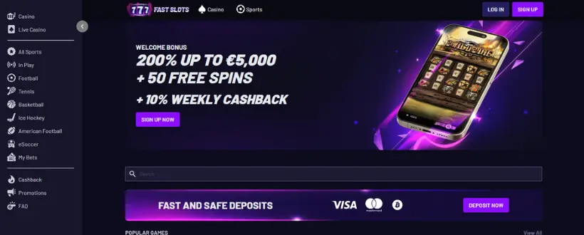Fast slots casino hjemmeside anmendelser