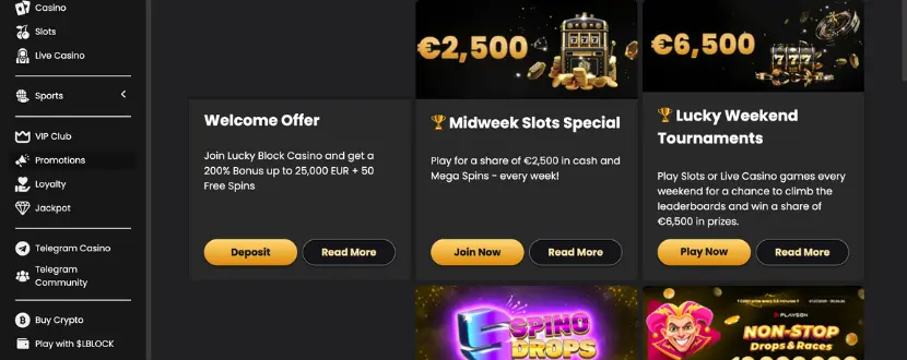 Lucky Block anmeldelse - casino bonus tilbud
